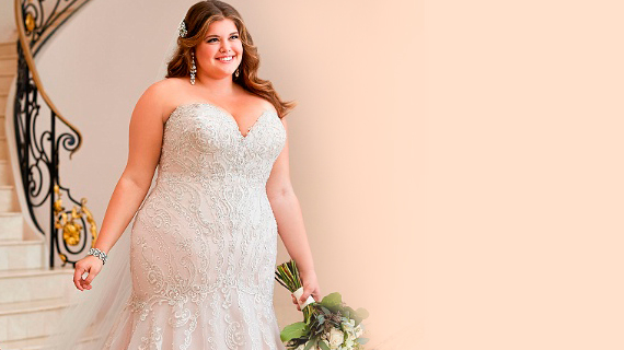 Traumhaft schöne Brautkleider für Übergewichtige Braut in großen Größen.